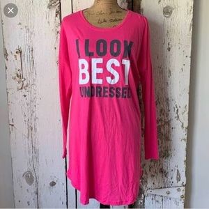 NWT! Victoria Secret Sleep Tee T-Shirt Dress S